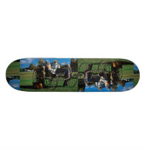 Fall display, scarecrows skateboard deck