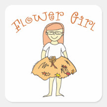 Fall Flower Girl Stickers