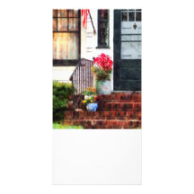 Fall Flowers in Fancy Pots Personalised Photo Card