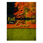 Fall In Love Wedding Postcard postcards