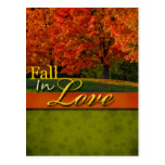Fall In Love Wedding Postcard postcards
