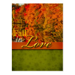 Fall In Love Wedding Postcard postcards