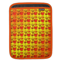 Fall leaf pattern iPad sleeves