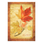 Fall Leaves Wedding Reply Card (RSVP Card) Personalised Invites