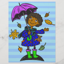 Fall Season Girl Personalized Flyer