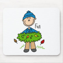 Fall Stick Figure Mousepad