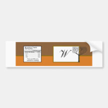 Fall Tree Wedding Water Bottle Label Bumper Stickers