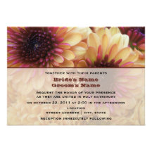 Fall Wedding Floral Invitation