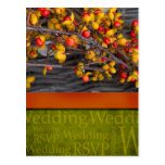 Fall Wedding Postcard postcards