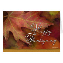 Fallen Leaf thanksgiving Card