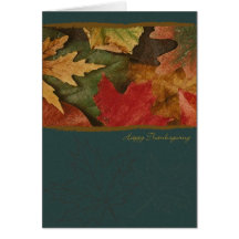 fallen leafs-Thanksgiving Card