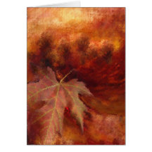 Falling Leaf-Thanksgiving Greeting Cards
