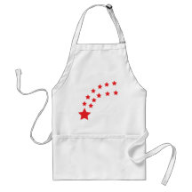 falling red stars apron