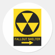 Fallout Shelter Guide Highway Sign Round Stickers