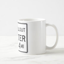 Fallout Shelter Street Sign Coffee Mug