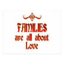 Families are Love Post Card