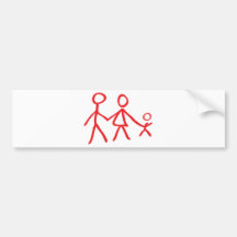 family dad mum kid bumper stickers
