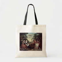 Family Fountaine Family Portrait By Hogarth, Tote Bags