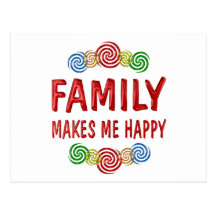 Family Happiness Postcard