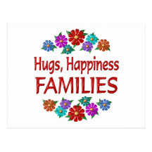 Family Hugs Post Cards