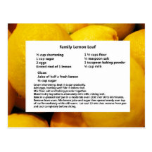 Family Lemon Loaf Postcard