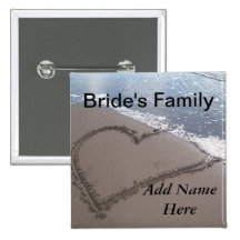 Family Of The Bride Beach Wedding Button