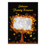 Family Reunion Autumn Tree Photo Frame Personalised Invitations