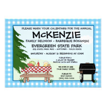 Family Reunion Barbeque Personalised Announcement