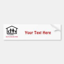 Family Share Home with Pitbull Bumper Stickers