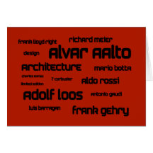 Famous Architects and Designers Greeting Card
