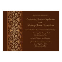 Fanciful Scrollwork Wedding Invitations
