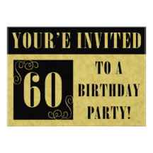 Fancy 60th Birthday Invites