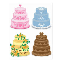 Fancy cakes postcards