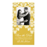 Fancy Damask Save the Date Custom Photo Card