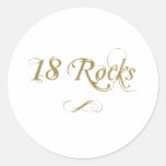 Fancy Gold 18th Birthday Sticker