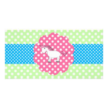 Fancy horse polka dots photo card template