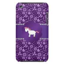 Fancy horse purple flowers barely there iPod cases