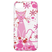 Fancy Pink Cat iPhone 5 Cases