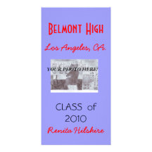 Fancy Purple Photo Grad Card! Photo Card Template