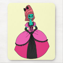 Fancy Skull Lady Mouse Pads