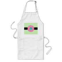 Fancy turquoise owl apron