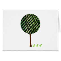 Fantail Bird Tree Customizeable Design Card
