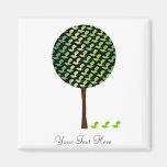 Fantail Bird Tree Customizeable Design Magnet