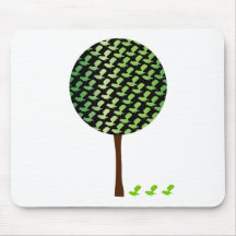 Fantail Bird Tree Customizeable Design Mouse Pad
