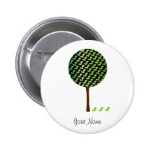Fantail Bird Tree Customizeable Design Pins