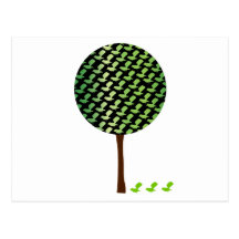 Fantail Bird Tree Customizeable Design Post Card