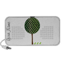 Fantail Bird Tree Customizeable Design iPhone Speaker
