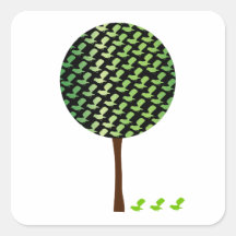 Fantail Bird Tree Customizeable Design Sticker