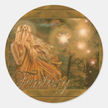 Fantasy Fairy Round Stickers
