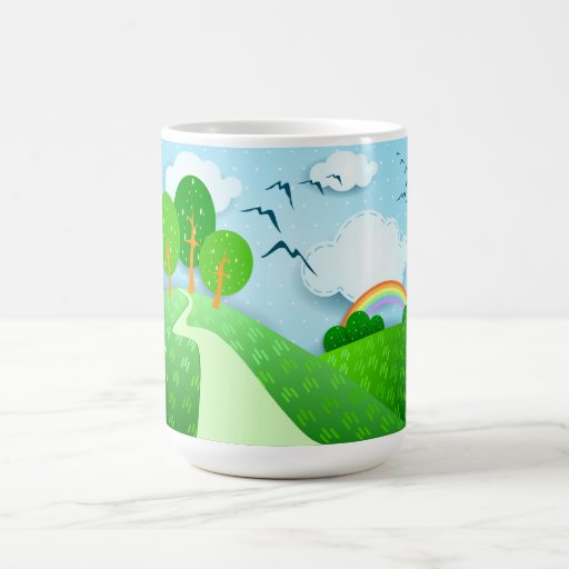 Fantasy landscape, mug